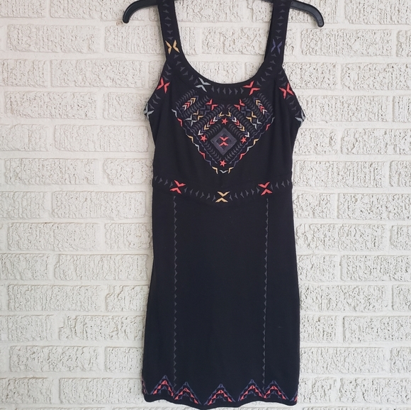 Free People Black Song of the South BodyCon Dress - Picture 2 of 8
